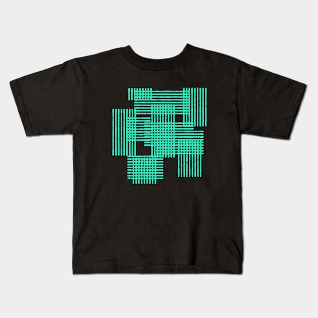 abstract geometric ornament, lines, stripes, grid, lattice. Kids T-Shirt by SwetlanaArt